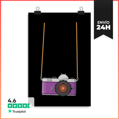 Póster Vertical Cámara Turística Falsa Vacaciones Vacaciones - latostadora.com - Modalova