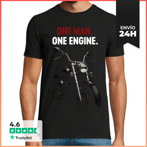 Camiseta Hombre Clásica One Man, One Engine. Motero Biker Moto - latostadora.com - Modalova