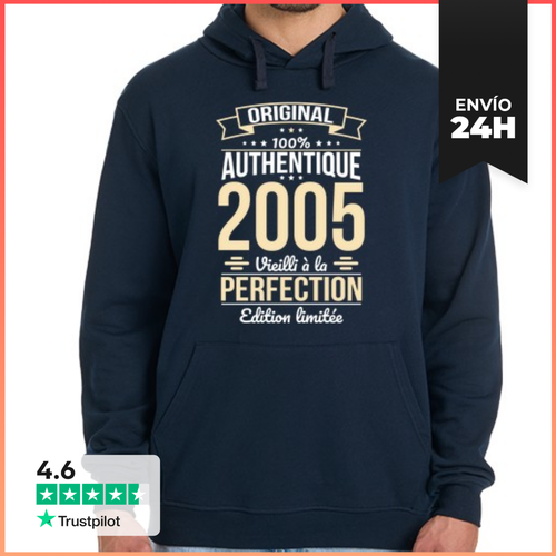 Sudadera Unisex Con Capucha Cumpleaños 18 Años - Original 2005 - latostadora.com - Modalova