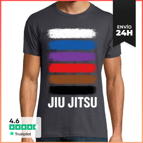 Camiseta Hombre Clásica Jiu Jitsu Colores De Cinturones Artes - latostadora.com - Modalova