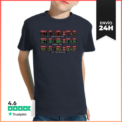Camiseta Clásica Para Niños Panel De Control (Regreso Al Futuro) - latostadora.com - Modalova