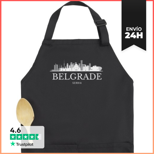 Delantal Premium Con Bolsillo Horizonte De Belgrado, Belgrado - latostadora.com - Modalova