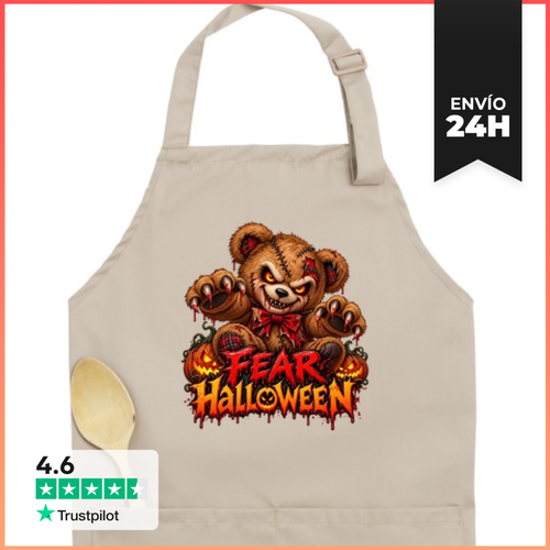 Delantal Premium Con Bolsillo Osos De Peluche Halloween - latostadora.com - Modalova