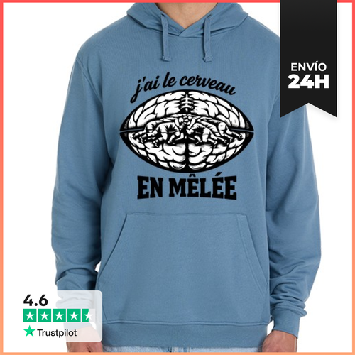 Sudadera Unisex Con Capucha Cerebro En Melé - Humor De Rugby - latostadora.com - Modalova