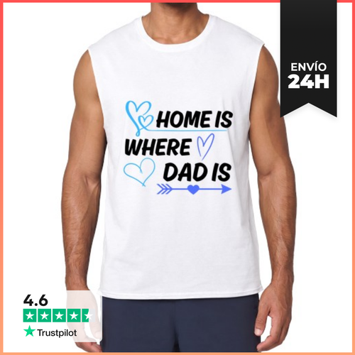 Camiseta Sin Mangas El Hogar Es Donde Está Papá Cita De Pad - latostadora.com - Modalova