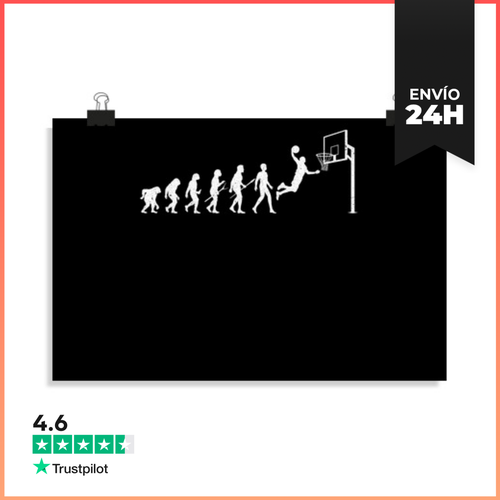 Póster Horizontal Evolución Del Baloncesto LaTostadora - latostadora.com - Modalova