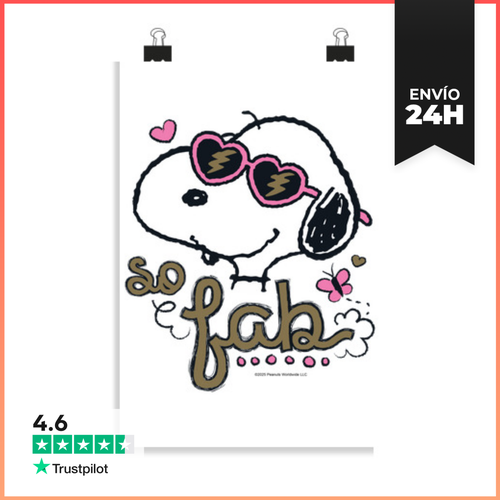 Póster Vertical Snoopy So Fab LaTostadora - latostadora.com - Modalova