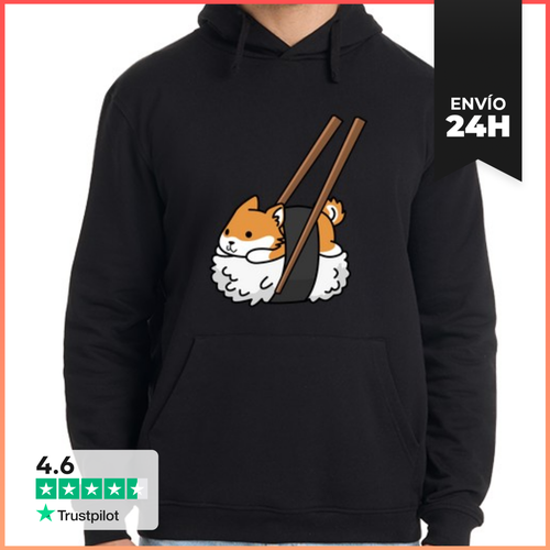 Sudadera Unisex Con Capucha Perro Shiba Inu Sushi LaTostadora - latostadora.com - Modalova