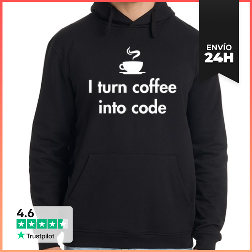 Sudadera Unisex Con Capucha Transformo El Café En Código - latostadora.com - Modalova