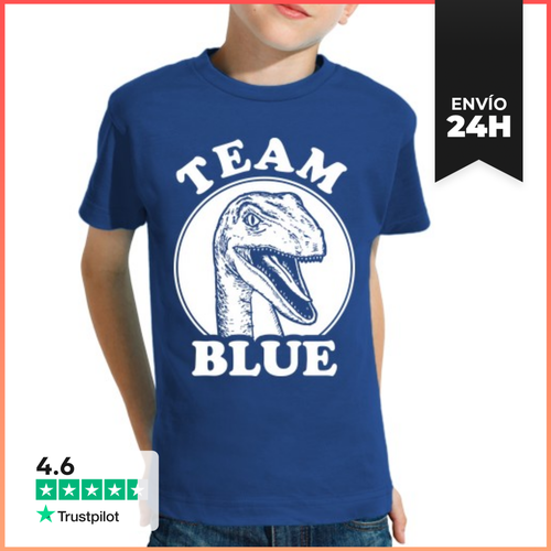 Camiseta Clásica Para Niños Team Blue Velociraptor LaTostadora - latostadora.com - Modalova