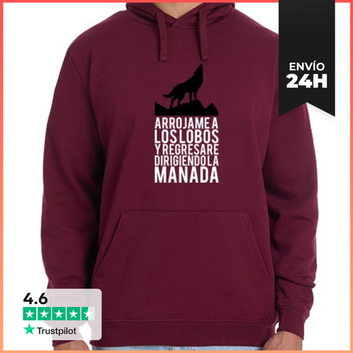 Sudadera Unisex Con Capucha Sudadera Roja Arrójame A Los Lobos - latostadora.com - Modalova
