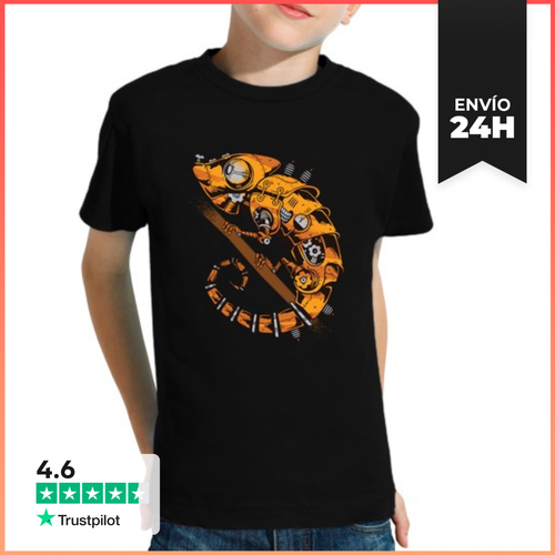Camiseta Clásica Para Niños Camaleón Steampunk LaTostadora - latostadora.com - Modalova