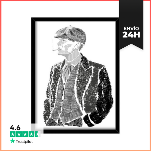 Cuadro Con Marco Vertical Thomas Shelby Cuadro Con Marco Negro - latostadora.com - Modalova