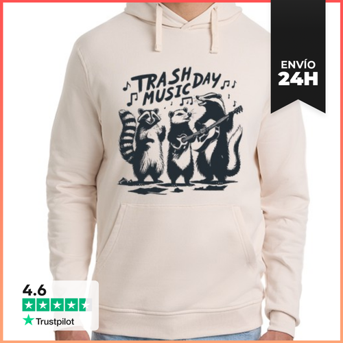 Sudadera Unisex Con Capucha Día De Basura Música Divertido - latostadora.com - Modalova