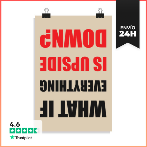 Póster Vertical Upside Down LaTostadora - latostadora.com - Modalova