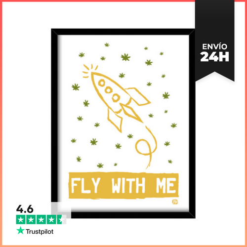 Cuadro Con Marco Vertical FLY WITH ME LaTostadora - latostadora.com - Modalova
