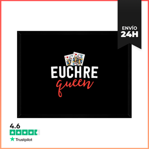Cuadro Con Marco Horizontal Divertido Euchre Para Mujeres Reina - latostadora.com - Modalova