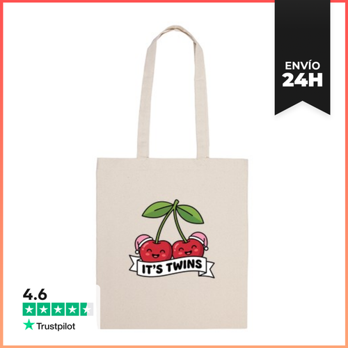 Bolsa De Tela Gemelos De Cereza Anuncio De Embarazo De Niñas - latostadora.com - Modalova