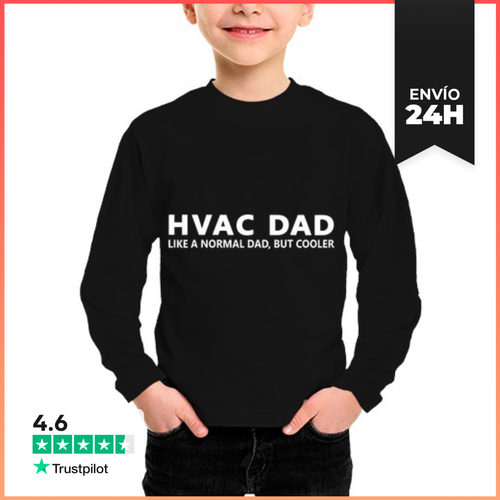 Camiseta Manga Larga Para Niños Padre Técnico De HVAC Papá De - latostadora.com - Modalova