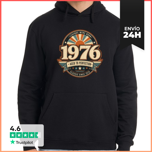 Sudadera Unisex Con Capucha 1976 AGED TO PERFECTION - CLASSIC - latostadora.com - Modalova