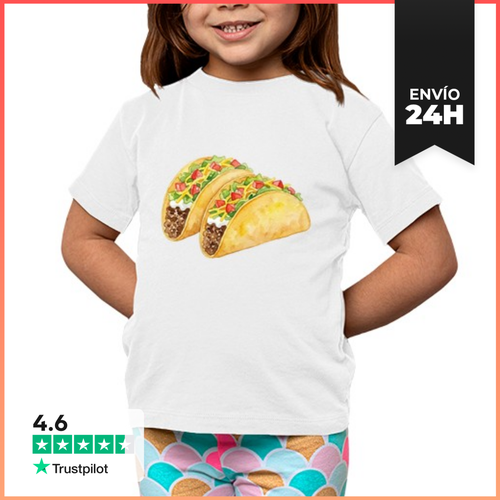 Camiseta Clásica Para Niños Dos Tacos Rellenos De Carne Queso - latostadora.com - Modalova