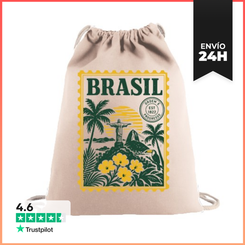 Mochila Saco Con Cuerdas BRASIL ORDEM E PROGRESSO 1822 CRISTO - latostadora.com - Modalova