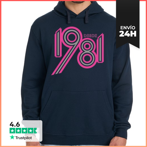 Sudadera Unisex Con Capucha Camiseta Naci En 1981 LaTostadora - latostadora.com - Modalova