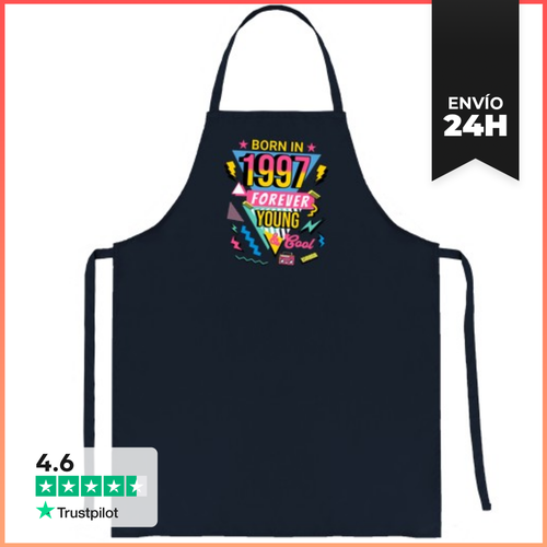 Delantal Born In 1997 Forever Young And Cool Birthday Gift - latostadora.com - Modalova