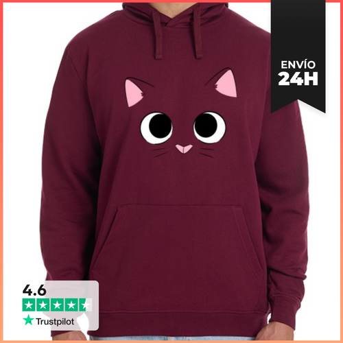 Sudadera Unisex Con Capucha FaceCat LaTostadora - latostadora.com - Modalova