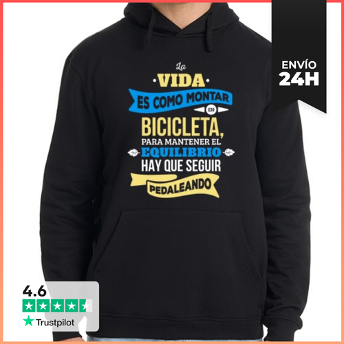 Sudadera Unisex Con Capucha La Vida Es Como Montar En - latostadora.com - Modalova