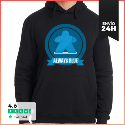 Sudadera Unisex Con Capucha Diseño Siempre Azul Meeple - latostadora.com - Modalova