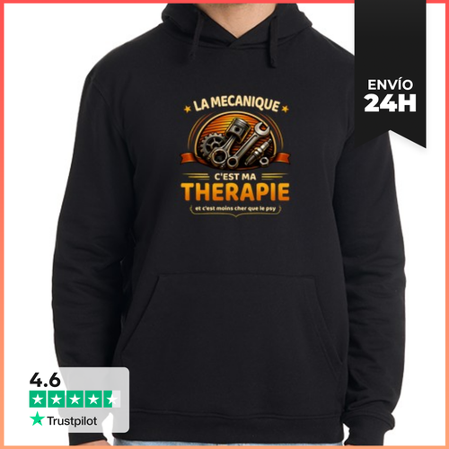 Sudadera Unisex Con Capucha La Mecánica Es Mi Terapia - Humor - latostadora.com - Modalova