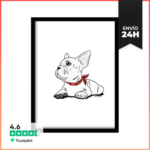 Cuadro Con Marco Vertical Bulldog Francés. LaTostadora - latostadora.com - Modalova