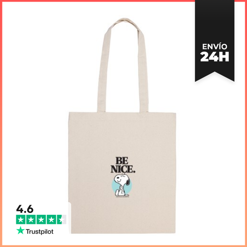Bolsa De Tela Snoopy Be Nice LaTostadora - latostadora.com - Modalova