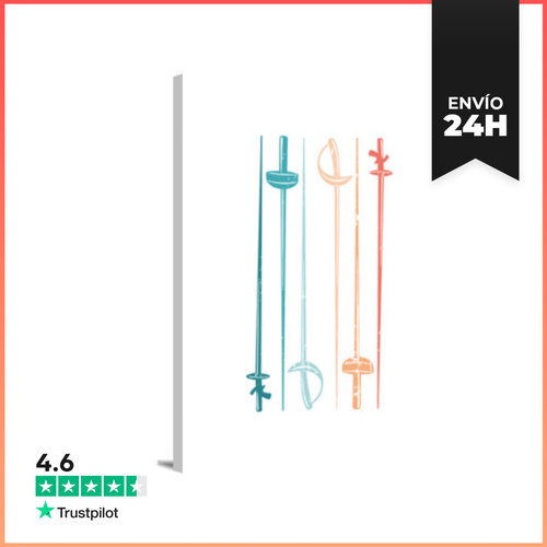 Lienzo Vertical Espada De Sable De Esgrima Retro Regalo - latostadora.com - Modalova