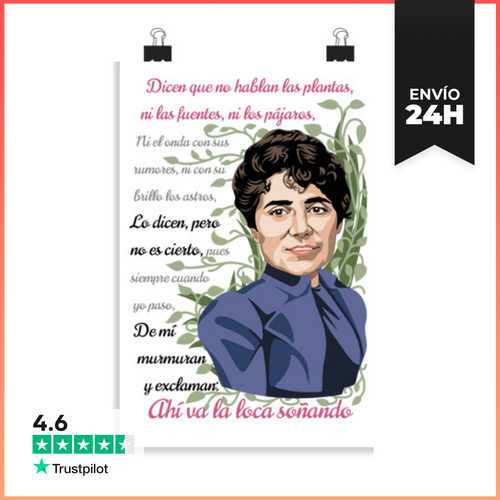 Póster Vertical Rosalía De Castro LaTostadora - latostadora.com - Modalova