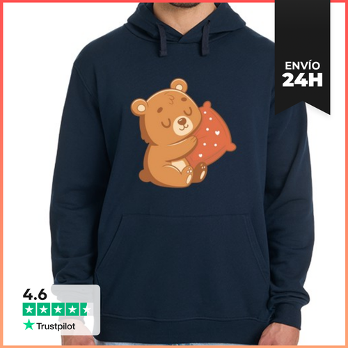 Sudadera Unisex Con Capucha Oso De Peluche Y Cojín En Forma De - latostadora.com - Modalova