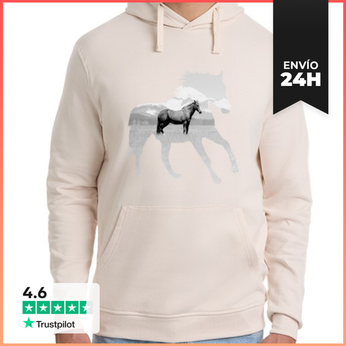 Sudadera Unisex Con Capucha Caballo Tranquilo LaTostadora - latostadora.com - Modalova