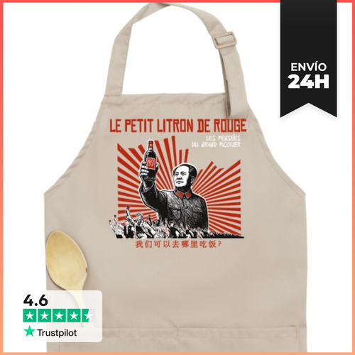 Delantal Premium Con Bolsillo Le Petit Litron De Rouge - latostadora.com - Modalova