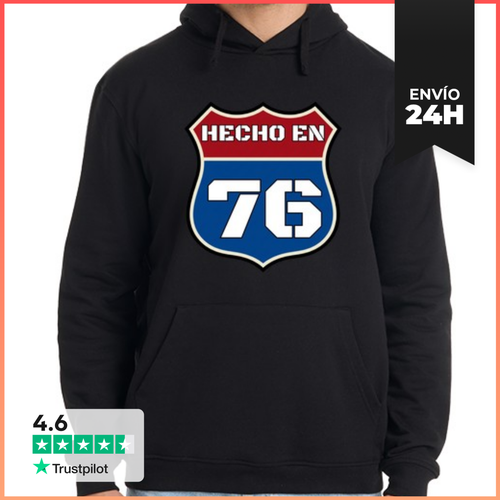 Sudadera Unisex Con Capucha Hecho En 1976 Estilo Carretera - latostadora.com - Modalova