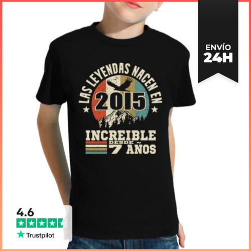 Camiseta Clásica Para Niños 2015 Increible Desde 7 Años - latostadora.com - Modalova