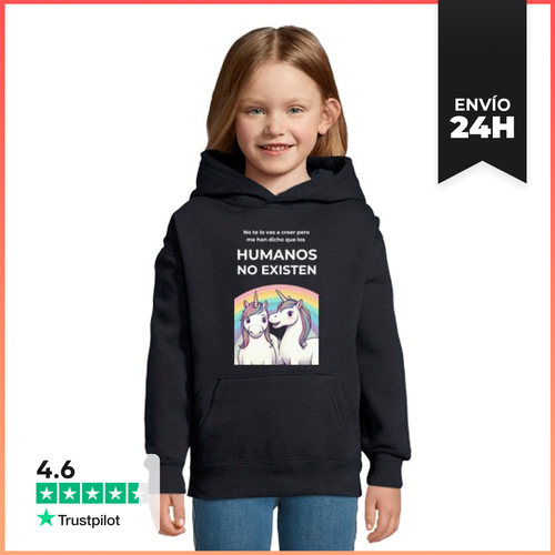 Sudadera Para Niños Con Capucha Unicornios Los Humanos No Existen - latostadora.com - Modalova