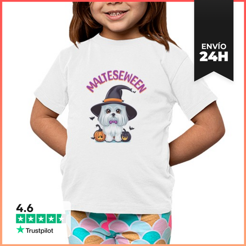 Camiseta Clásica Para Niños Bichon Maltes Halloween LaTostadora - latostadora.com - Modalova
