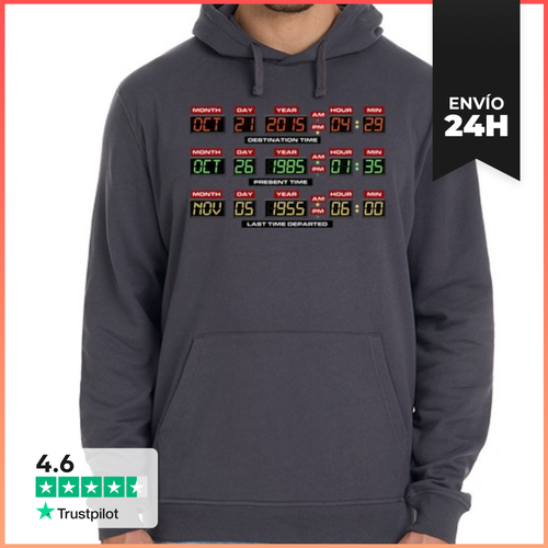 Sudadera Unisex Con Capucha Panel De Control Delorean - Regreso - latostadora.com - Modalova