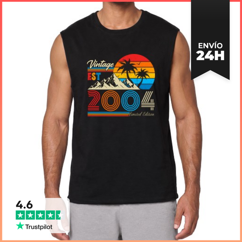 Camiseta Sin Mangas Vintage 2004 Estilo Retro Palmeras Montaña - latostadora.com - Modalova