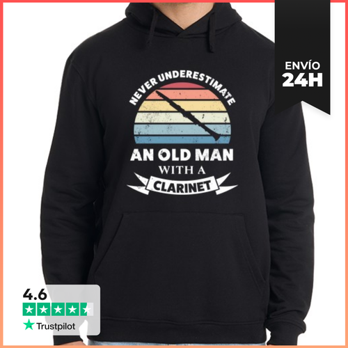 Sudadera Unisex Con Capucha Anciano Con Un Clarinete Gracioso - latostadora.com - Modalova