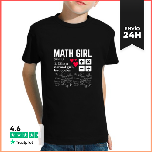 Camiseta Clásica Para Niños Chica De Matemáticas Como Una Chica - latostadora.com - Modalova