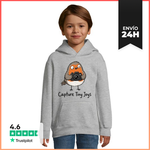 Sudadera Para Niños Con Capucha Robin Holding A Camera Capture - latostadora.com - Modalova
