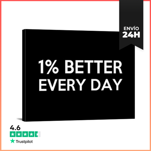 Lienzo Horizontal 1 Por Ciento Mejor Cada Día LaTostadora - latostadora.com - Modalova