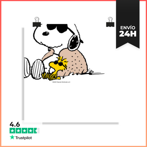 Póster Cuadrado Snoopy Soleado LaTostadora - latostadora.com - Modalova
